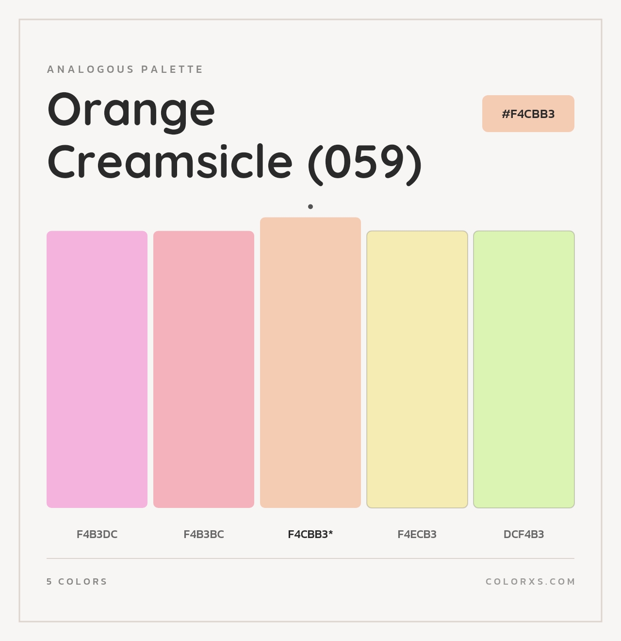 Orange Creamsicle (059) - Analogous Color Palette