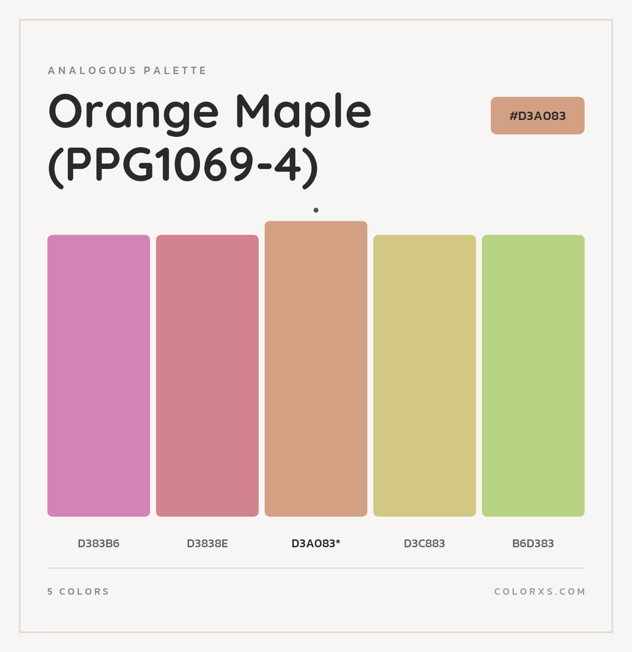 Orange Maple (PPG1069-4) - Analogous Color Palette