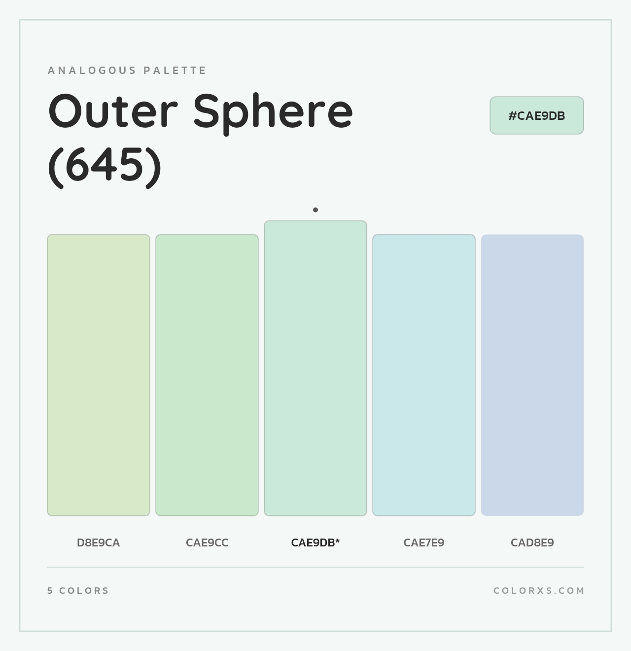 Outer Sphere (645) - Analogous Color Palette