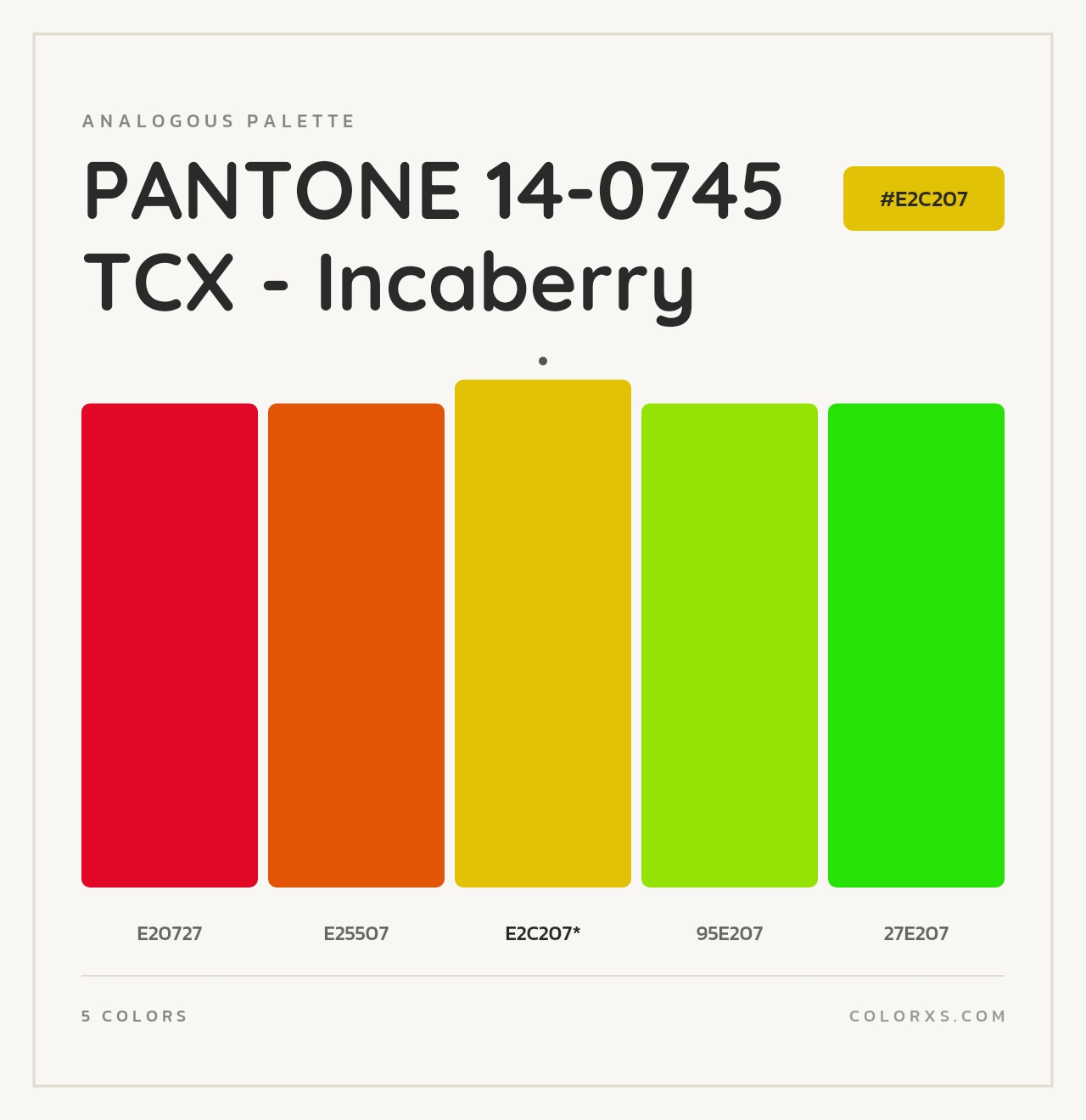 PANTONE 14-0745 TCX - Incaberry - Analogous Color Palette