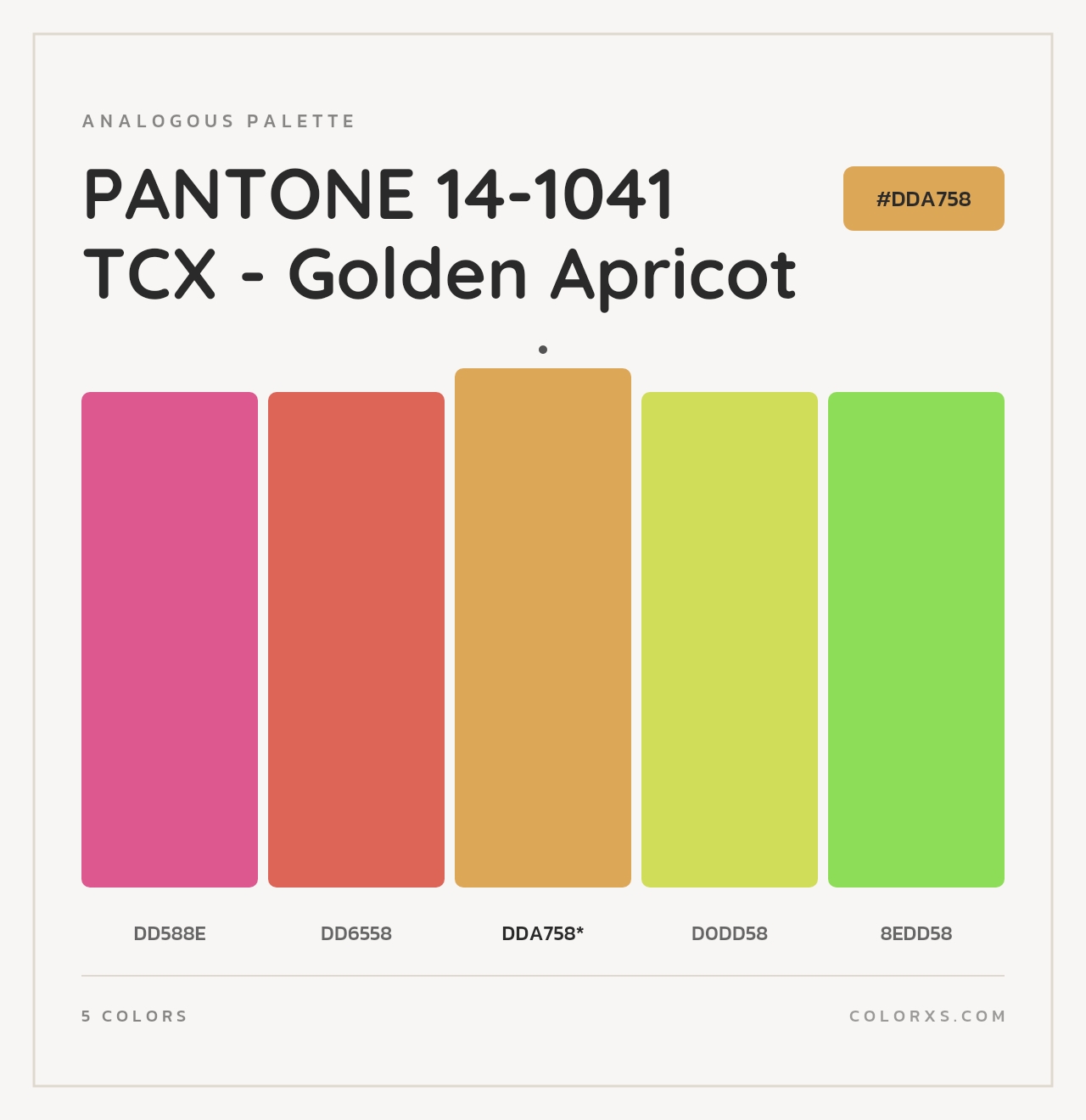 PANTONE 14-1041 TCX - Golden Apricot - Analogous Color Palette