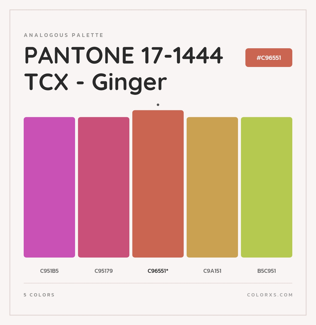 PANTONE 17-1444 TCX - Ginger - Analogous Color Palette