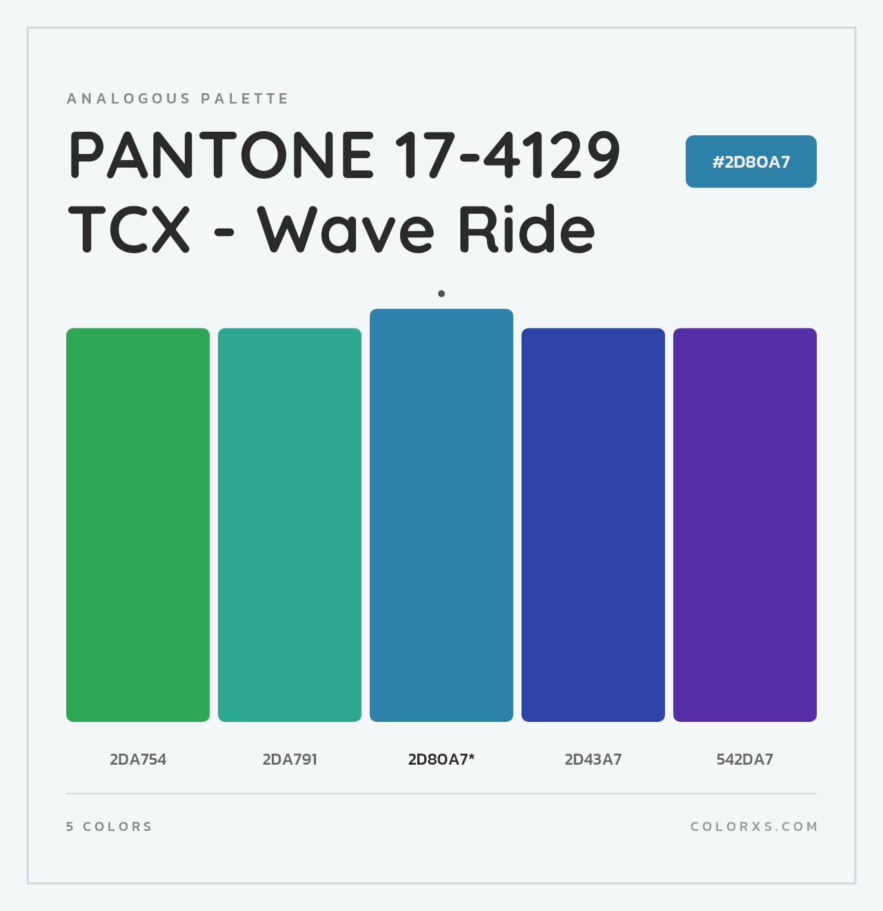 PANTONE 17-4129 TCX - Wave Ride - Analogous Color Palette