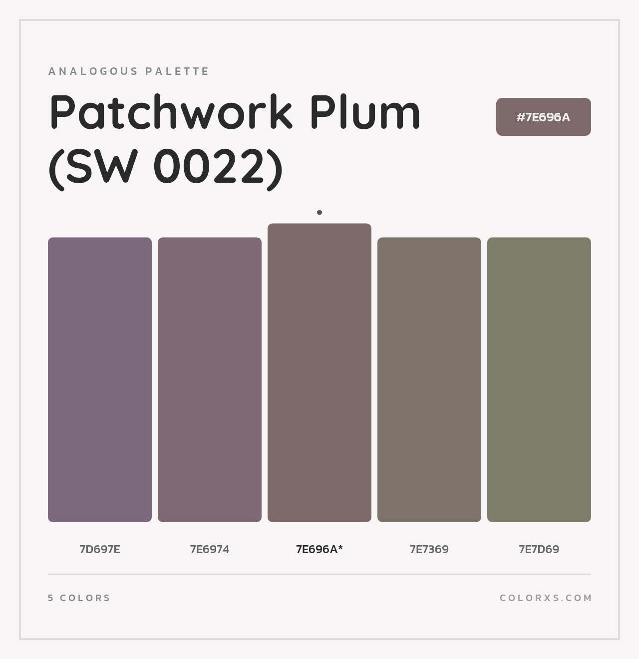 Patchwork Plum (SW 0022) - Analogous Color Palette