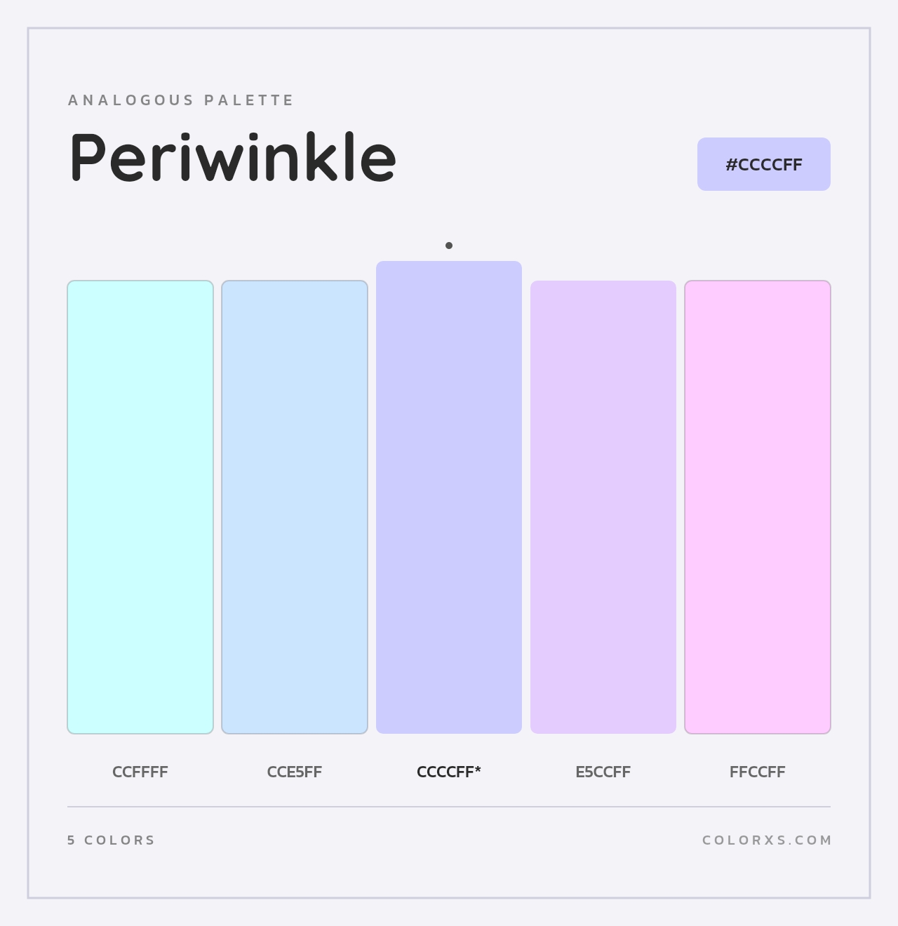 Periwinkle - Analogous Color Palette