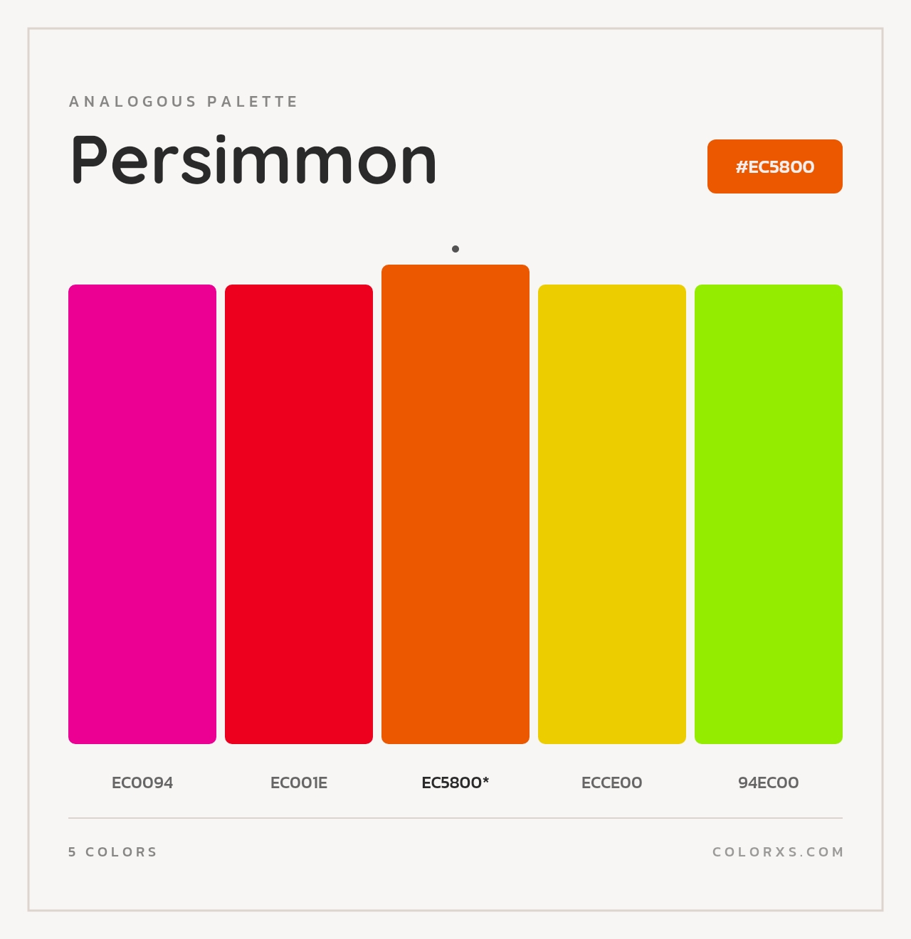 Persimmon - Analogous Color Palette
