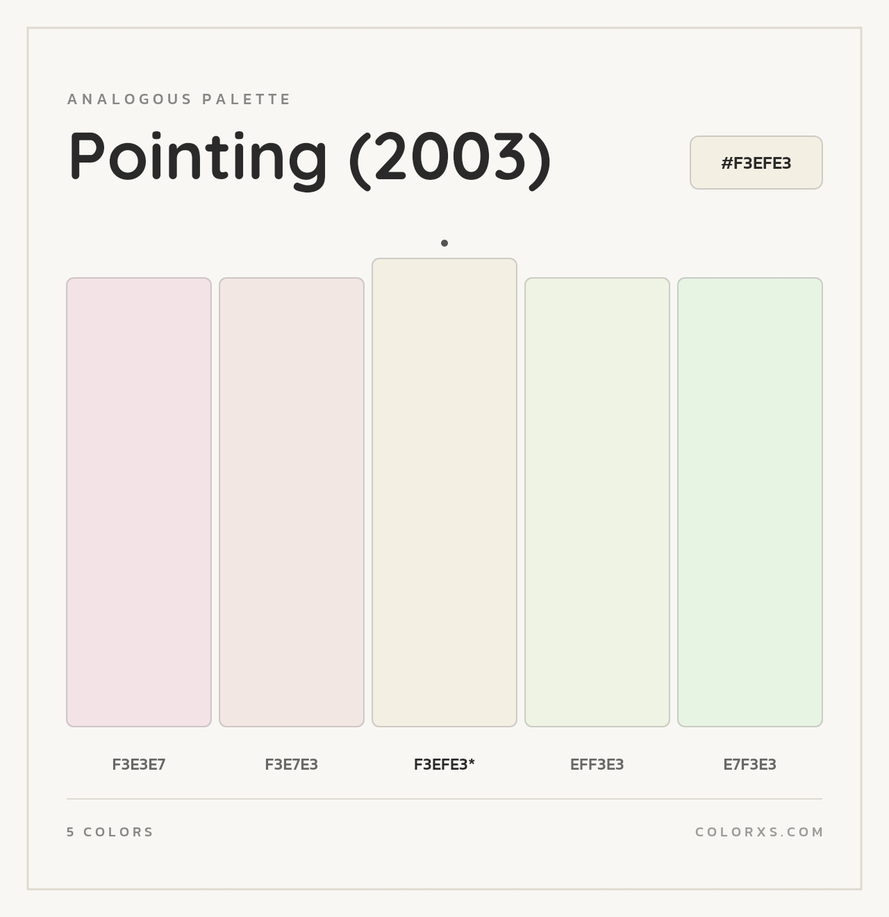 Pointing (2003) - Analogous Color Palette