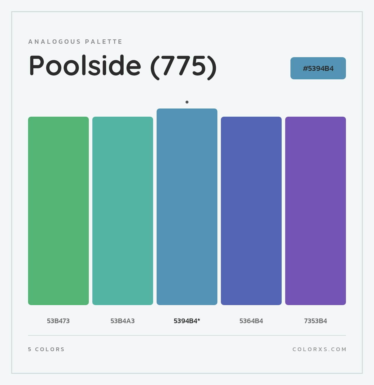 Poolside (775) - Analogous Color Palette