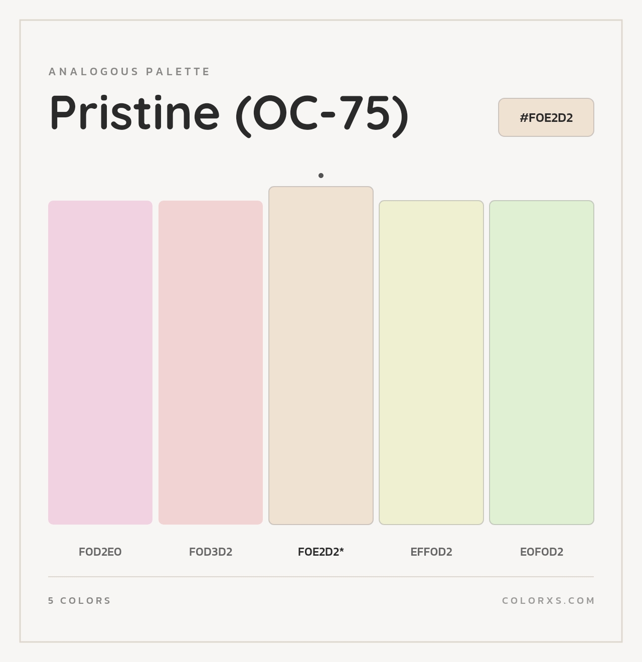 Pristine (OC-75) - Analogous Color Palette