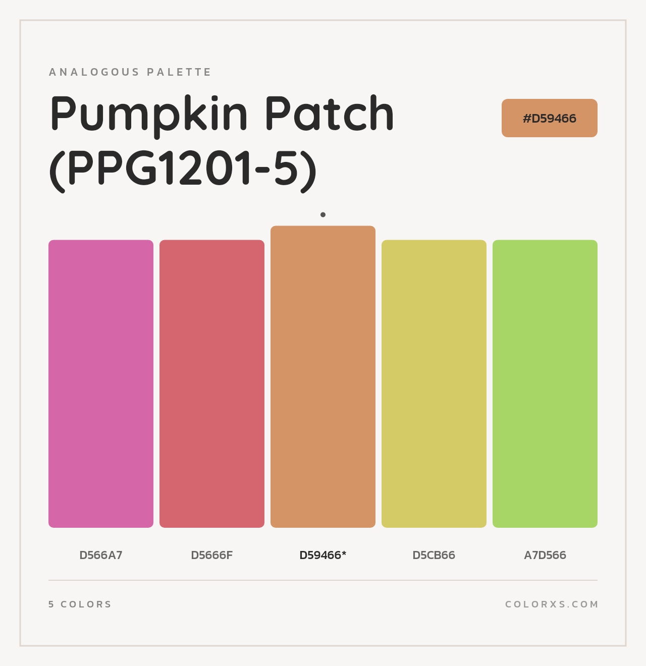 Pumpkin Patch (PPG1201-5) - Analogous Color Palette