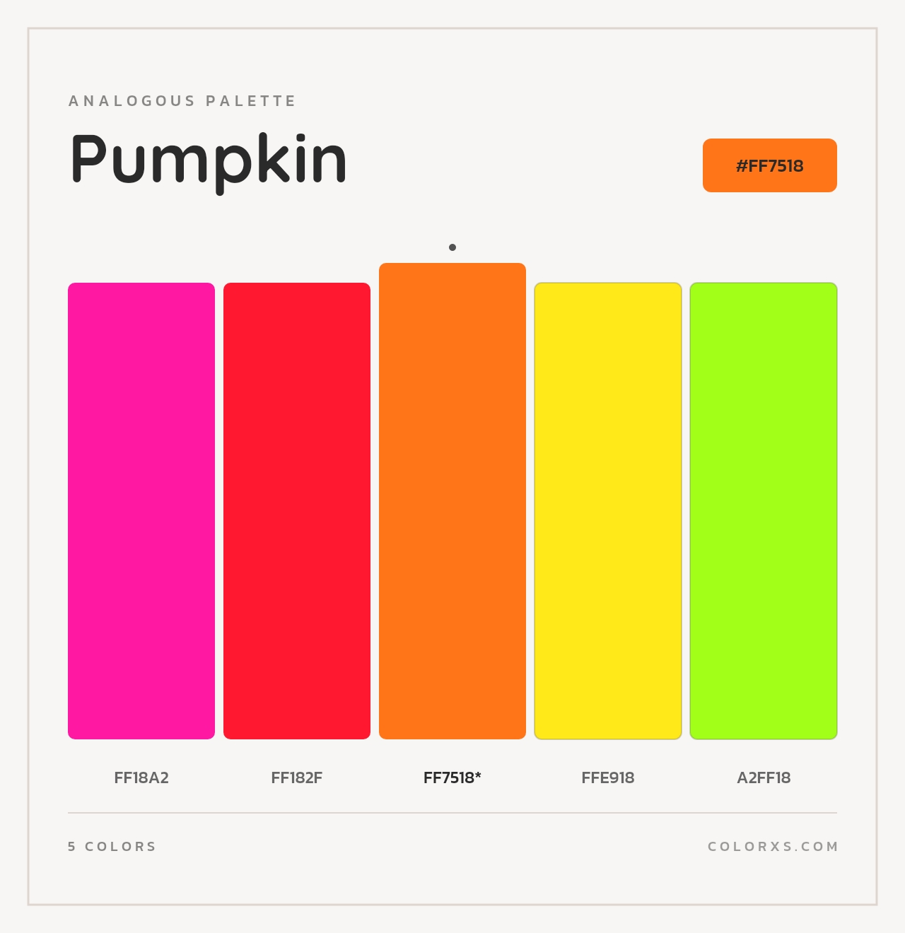 Pumpkin - Analogous Color Palette