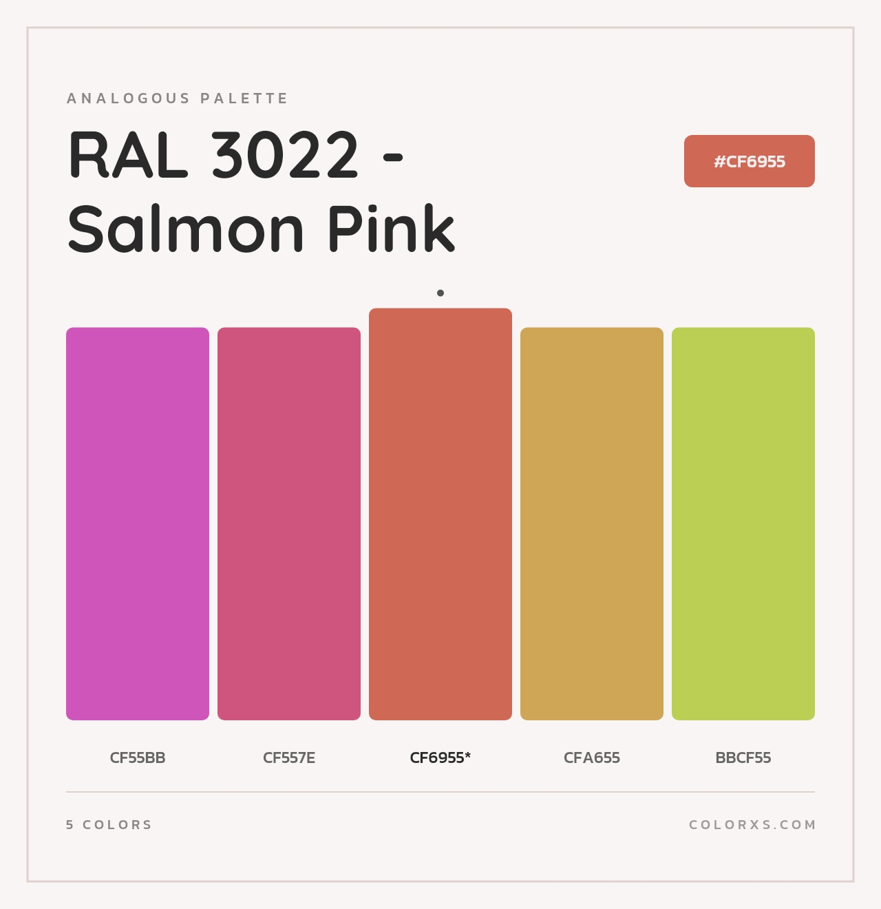RAL 3022 - Salmon Pink - Analogous Color Palette