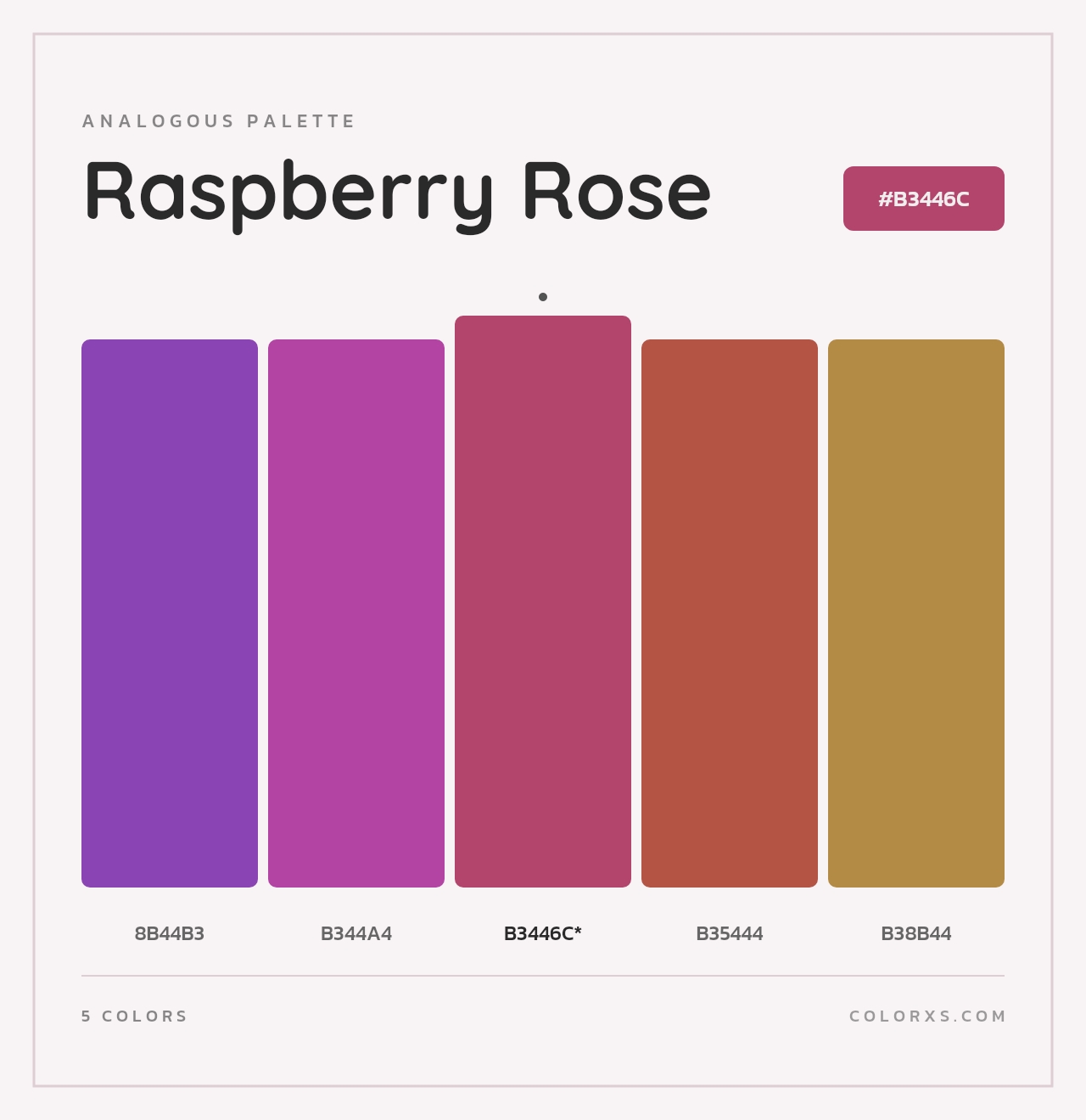 Raspberry Rose - Analogous Color Palette