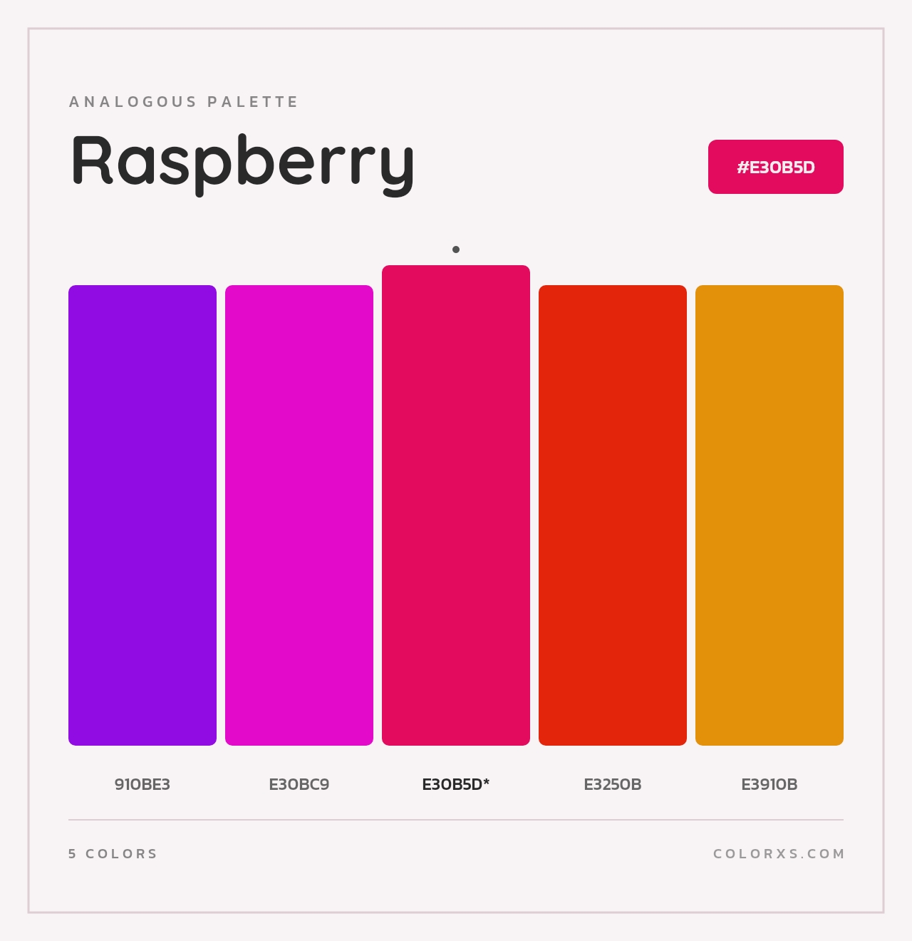 Raspberry - Analogous Color Palette