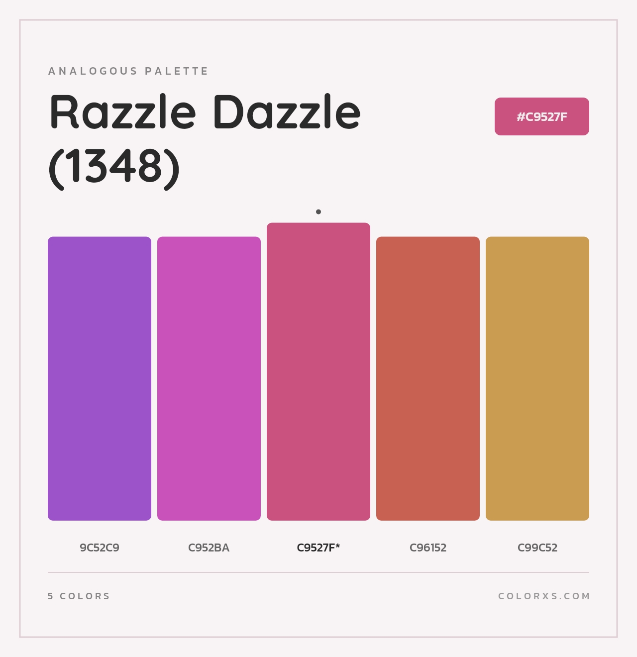 Razzle Dazzle (1348) - Analogous Color Palette
