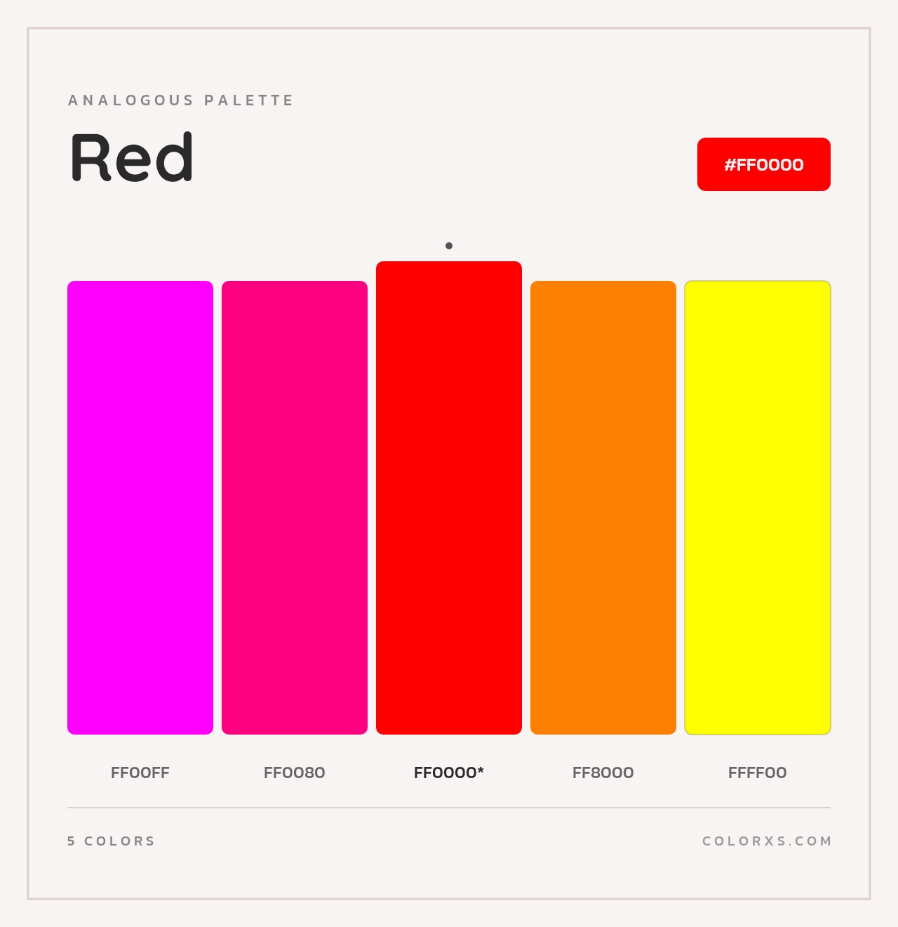 Red - Analogous Color Palette