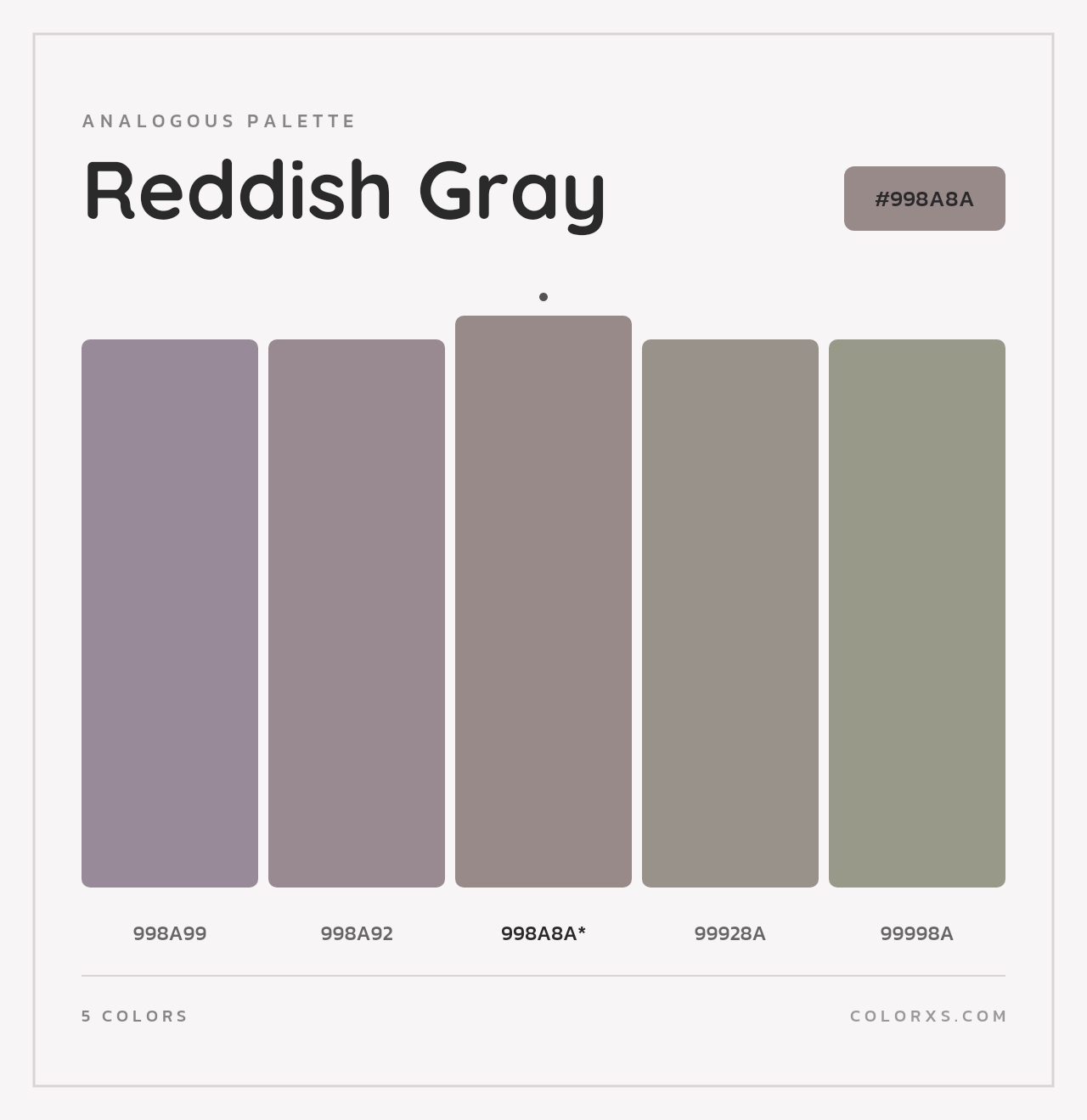 Reddish Gray - Analogous Color Palette