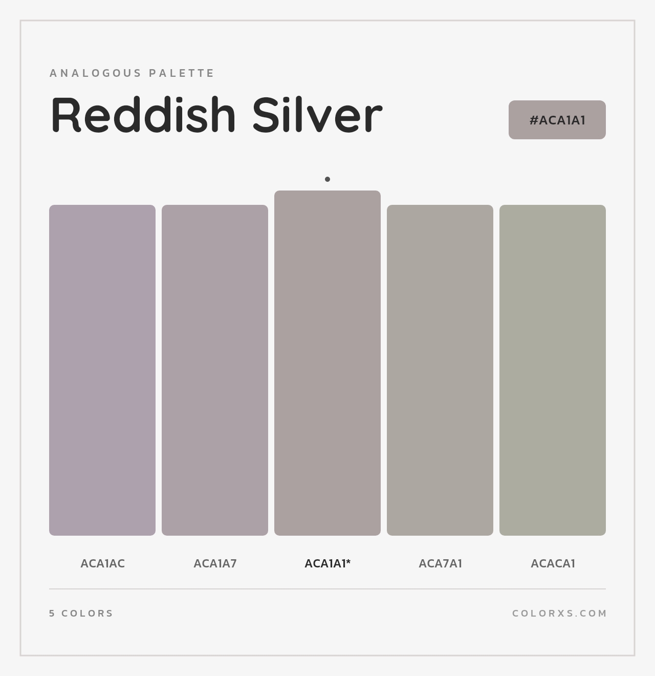 Reddish Silver - Analogous Color Palette