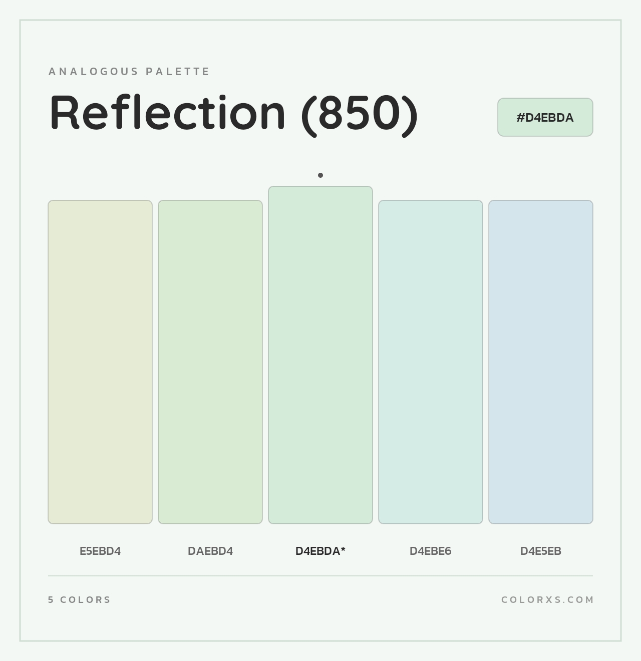 Reflection (850) - Analogous Color Palette