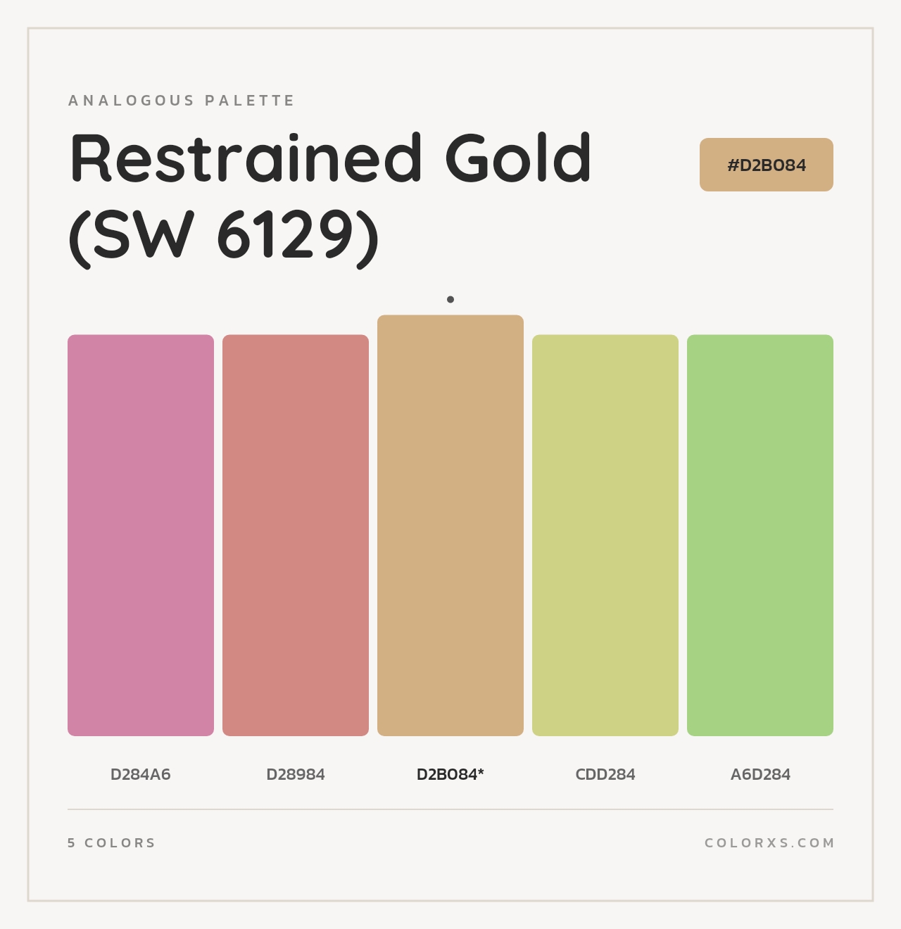 Restrained Gold (SW 6129) - Analogous Color Palette