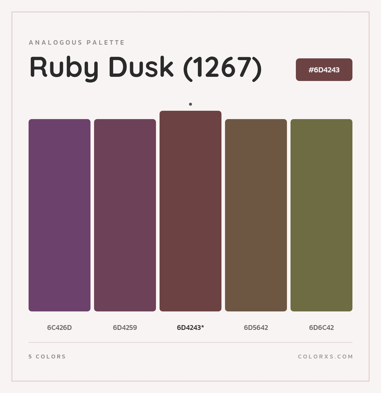 Ruby Dusk (1267) - Analogous Color Palette