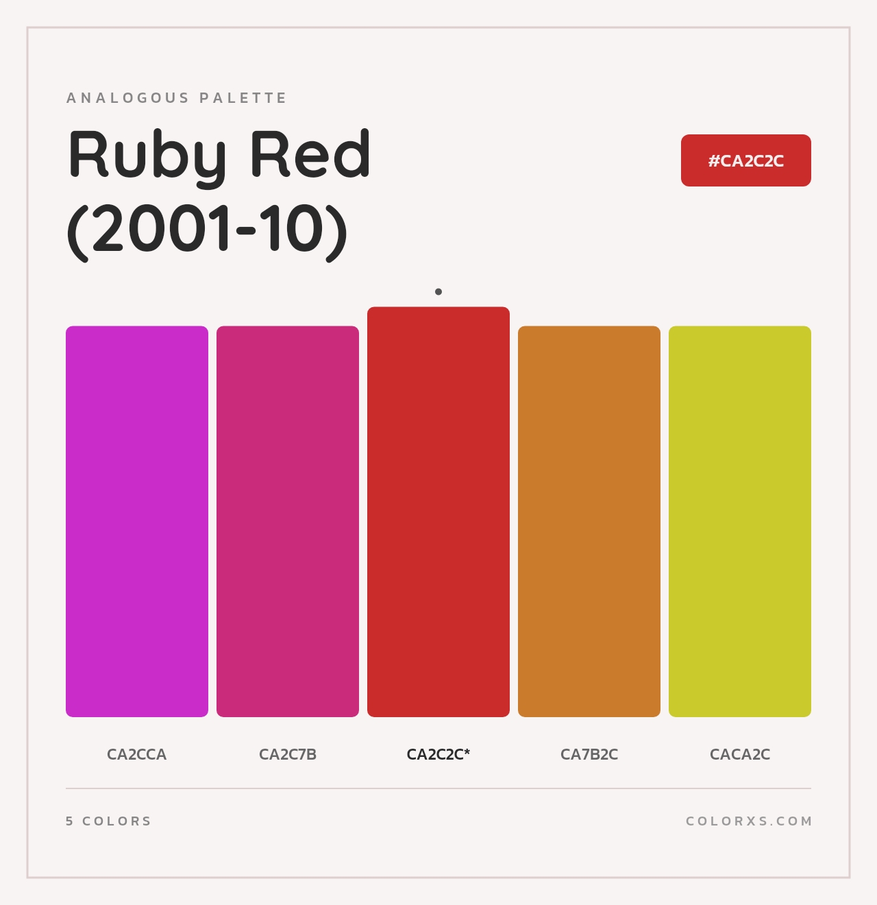 Ruby Red (2001-10) - Analogous Color Palette