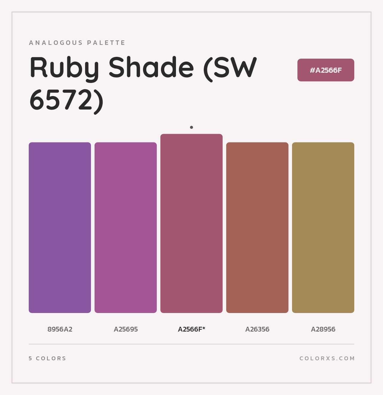 Ruby Shade (SW 6572) - Analogous Color Palette