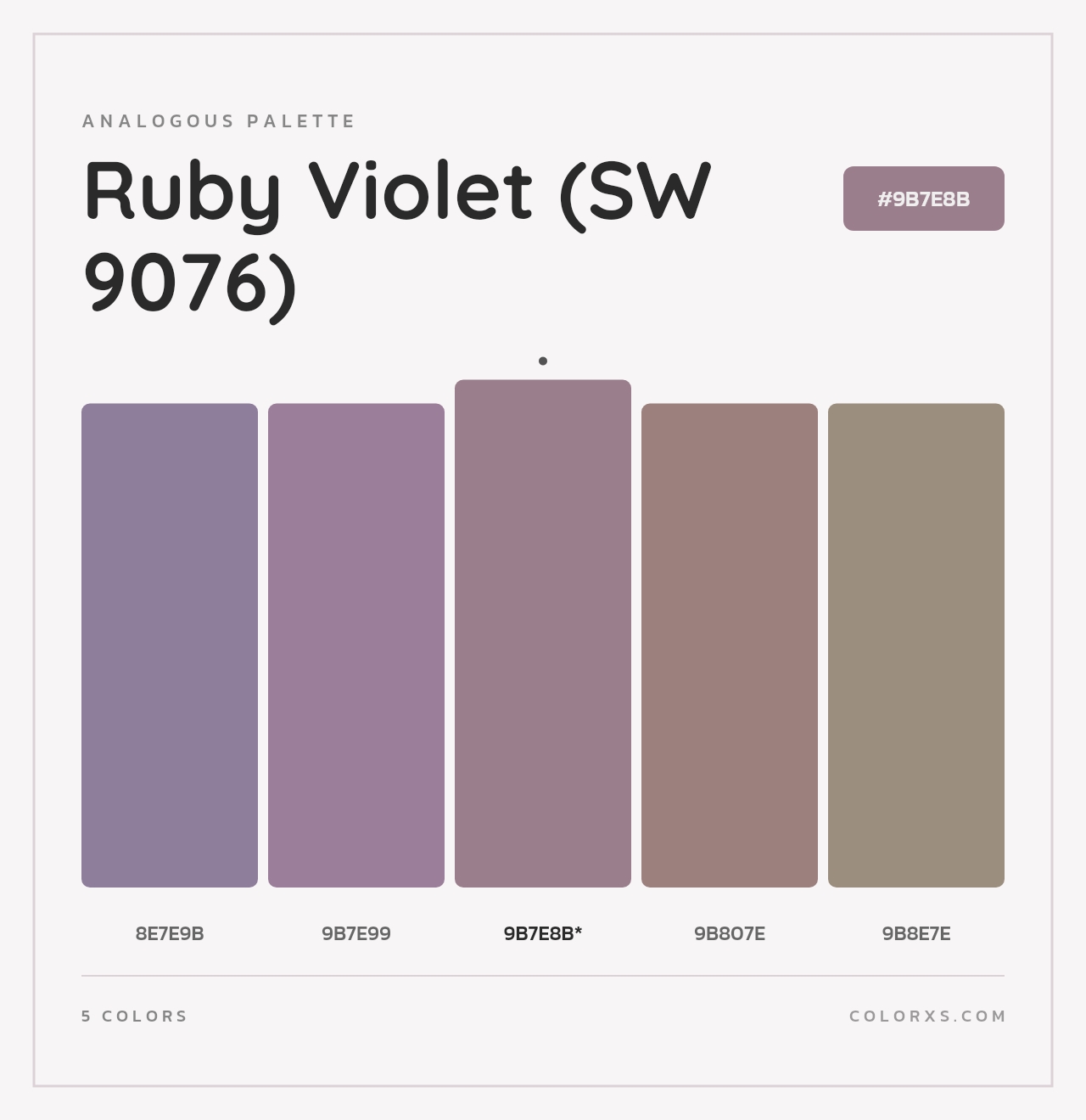 Ruby Violet (SW 9076) - Analogous Color Palette