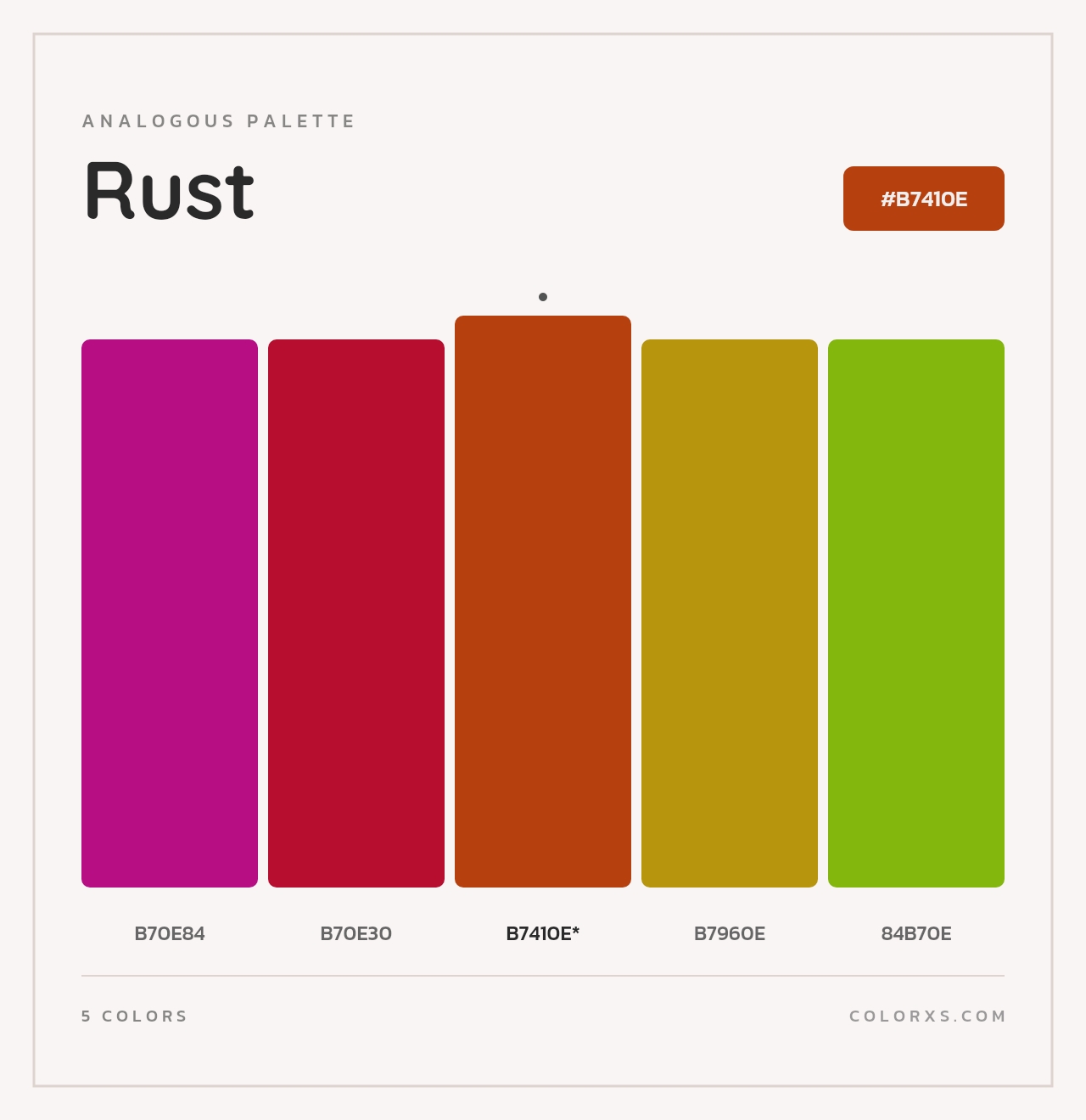 Rust - Analogous Color Palette