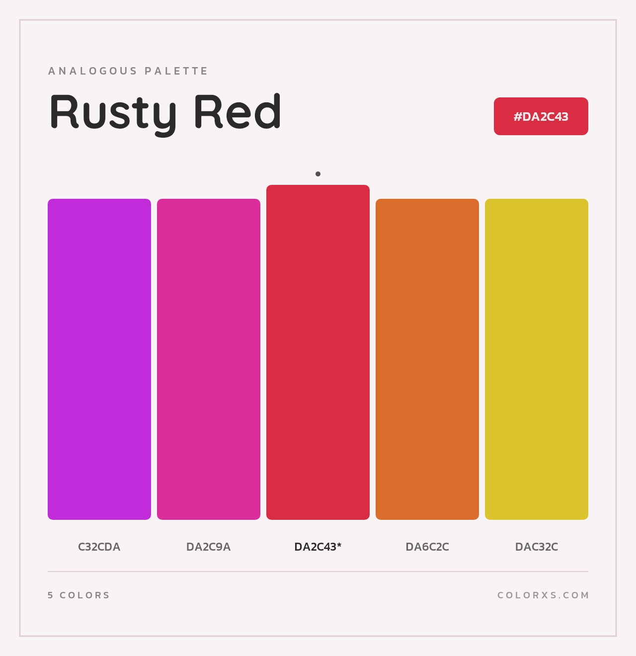 Rusty Red - Analogous Color Palette