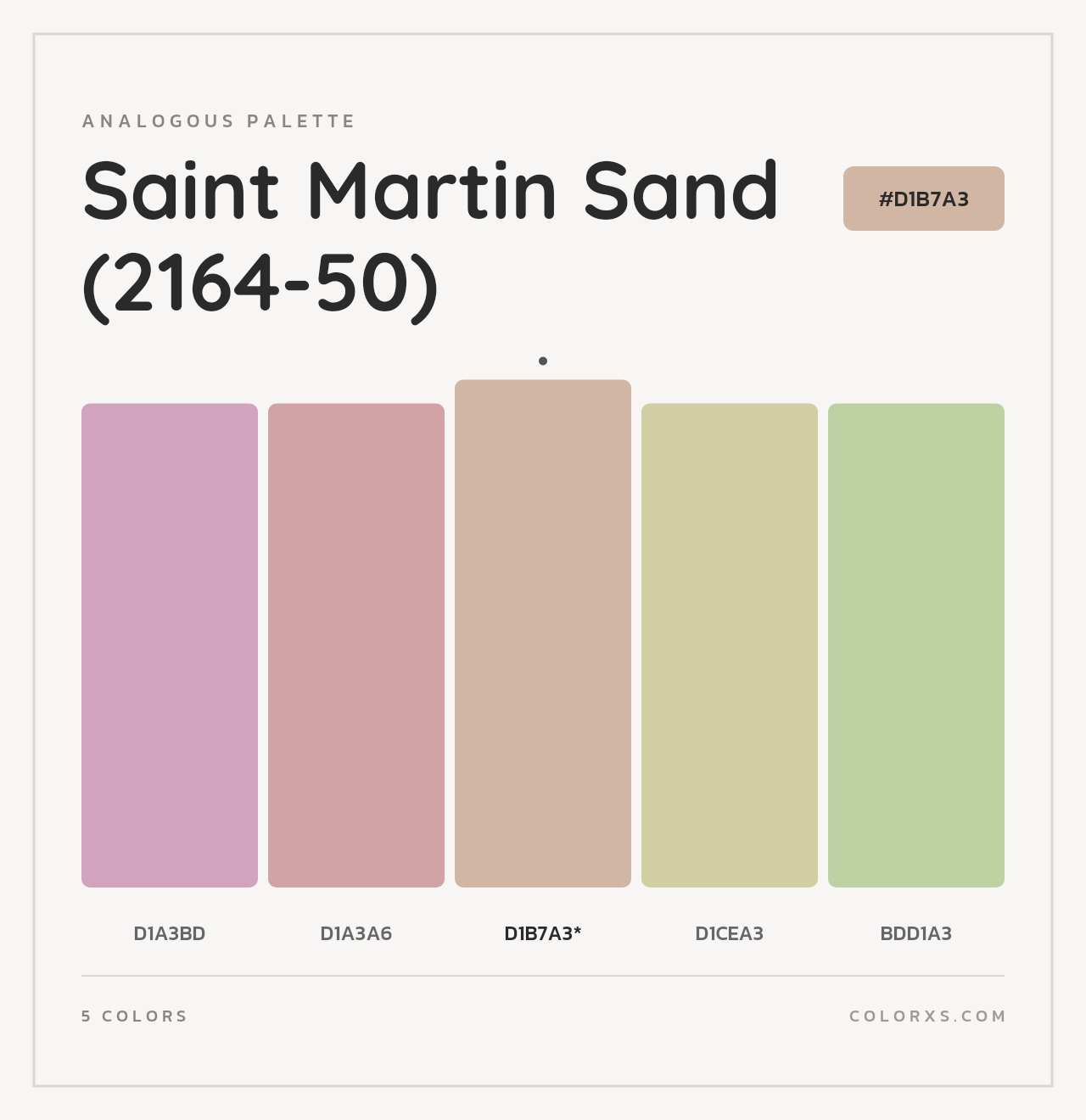 Saint Martin Sand (2164-50) - Analogous Color Palette