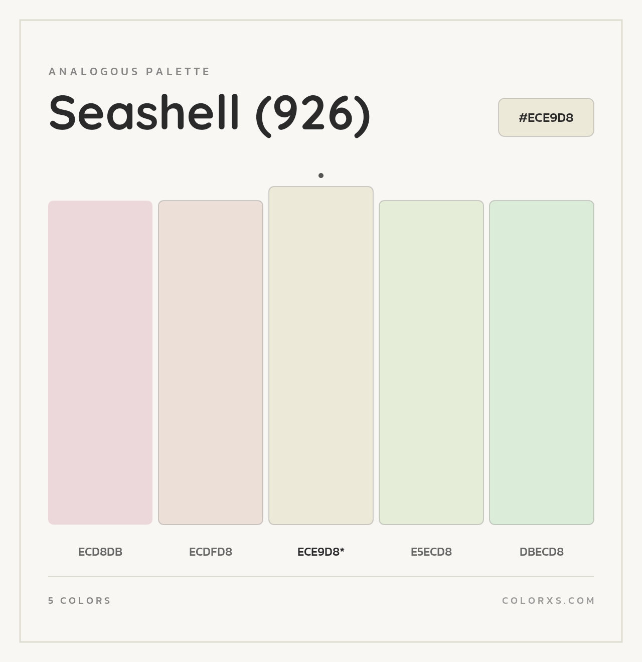 Seashell (926) - Analogous Color Palette