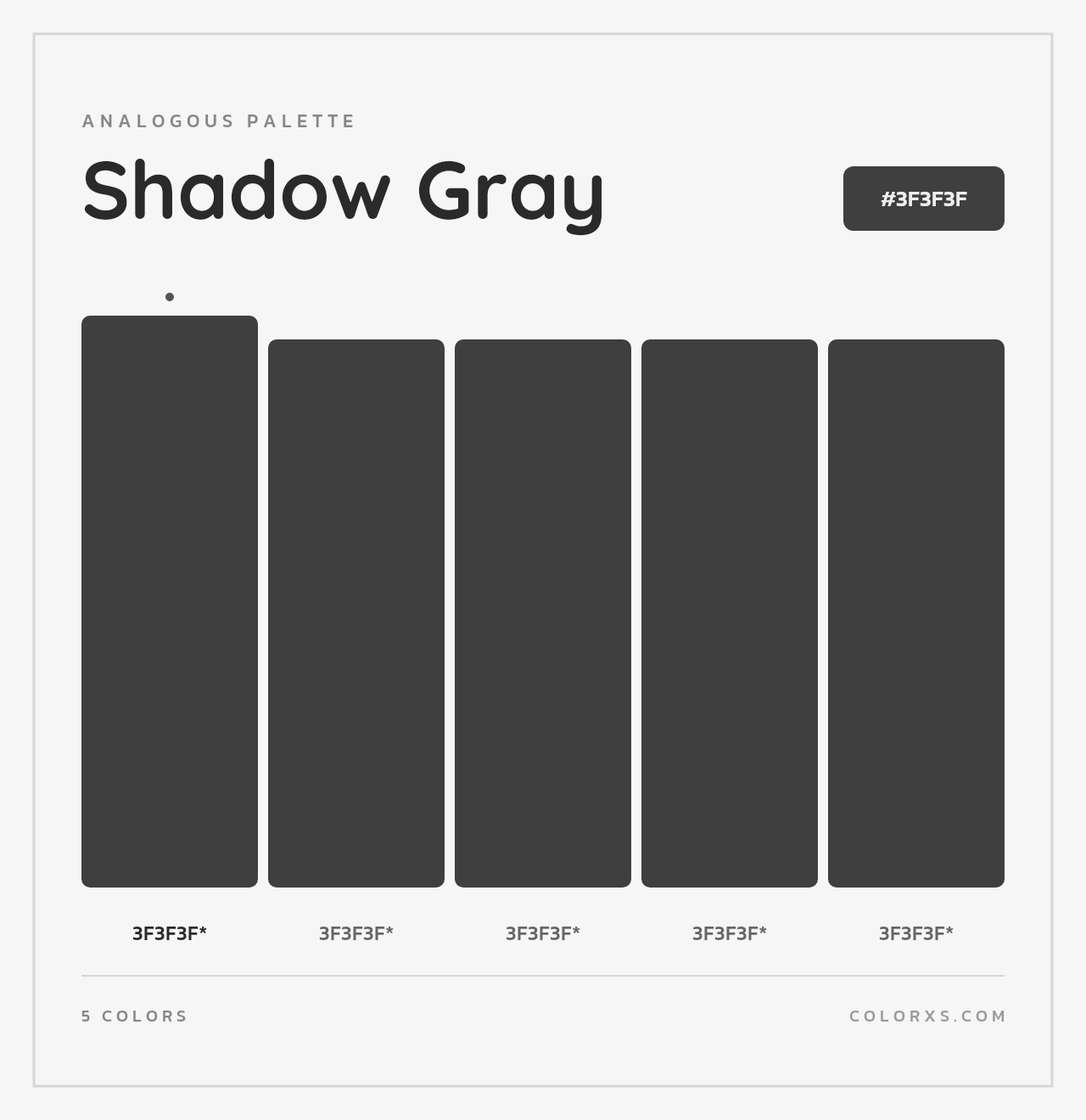 Shadow Gray - Analogous Color Palette