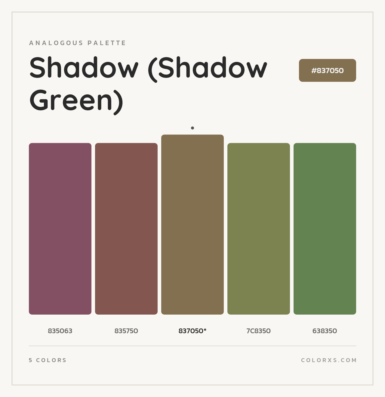 Shadow (Shadow Green) - Analogous Color Palette