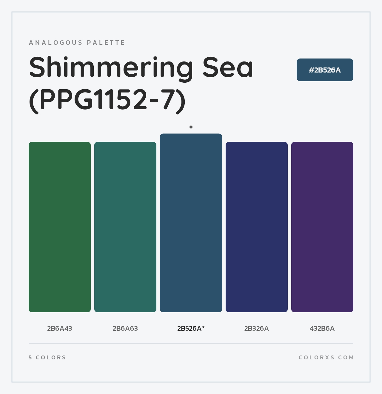 Shimmering Sea (PPG1152-7) - Analogous Color Palette