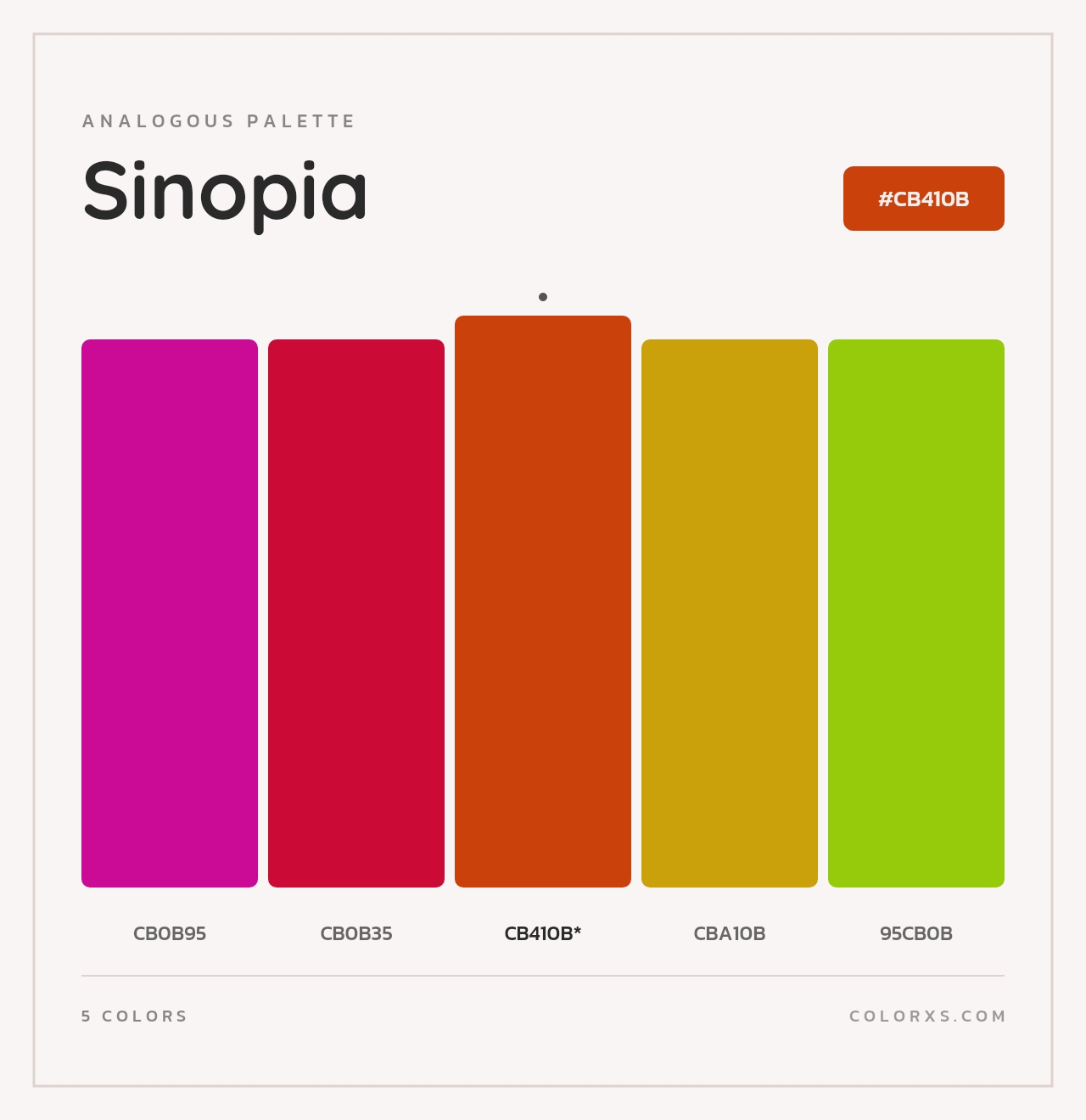 Sinopia - Analogous Color Palette