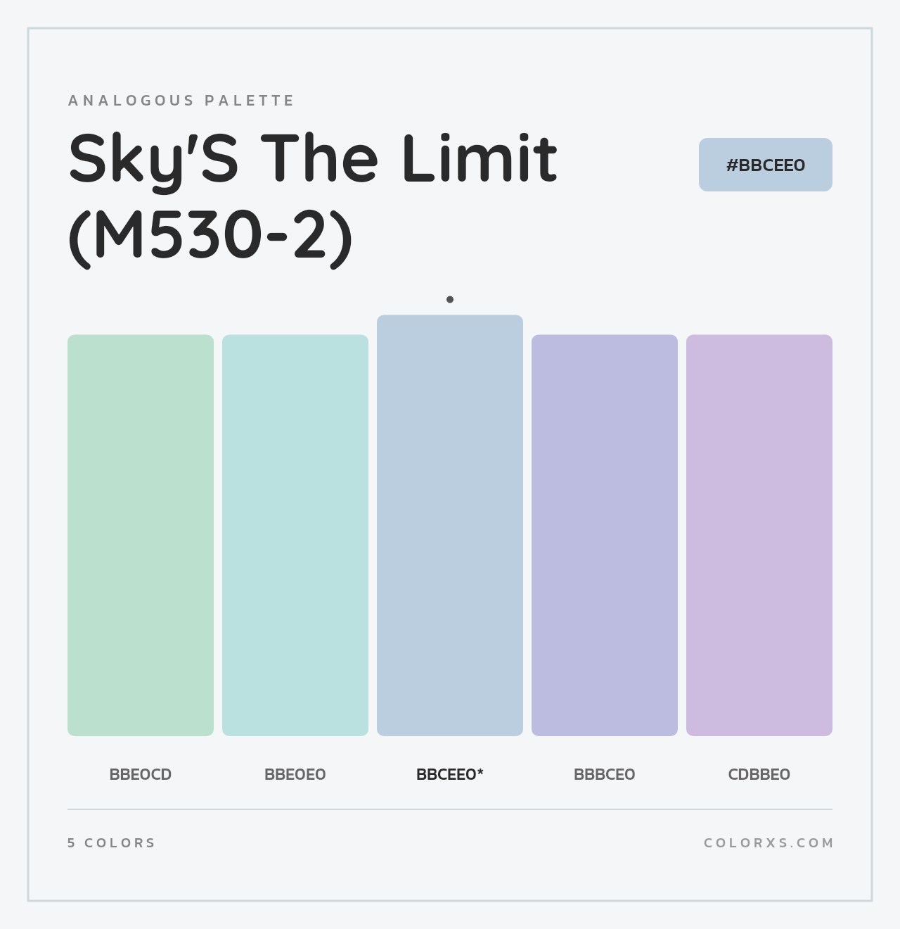 Sky'S The Limit (M530-2) - Analogous Color Palette