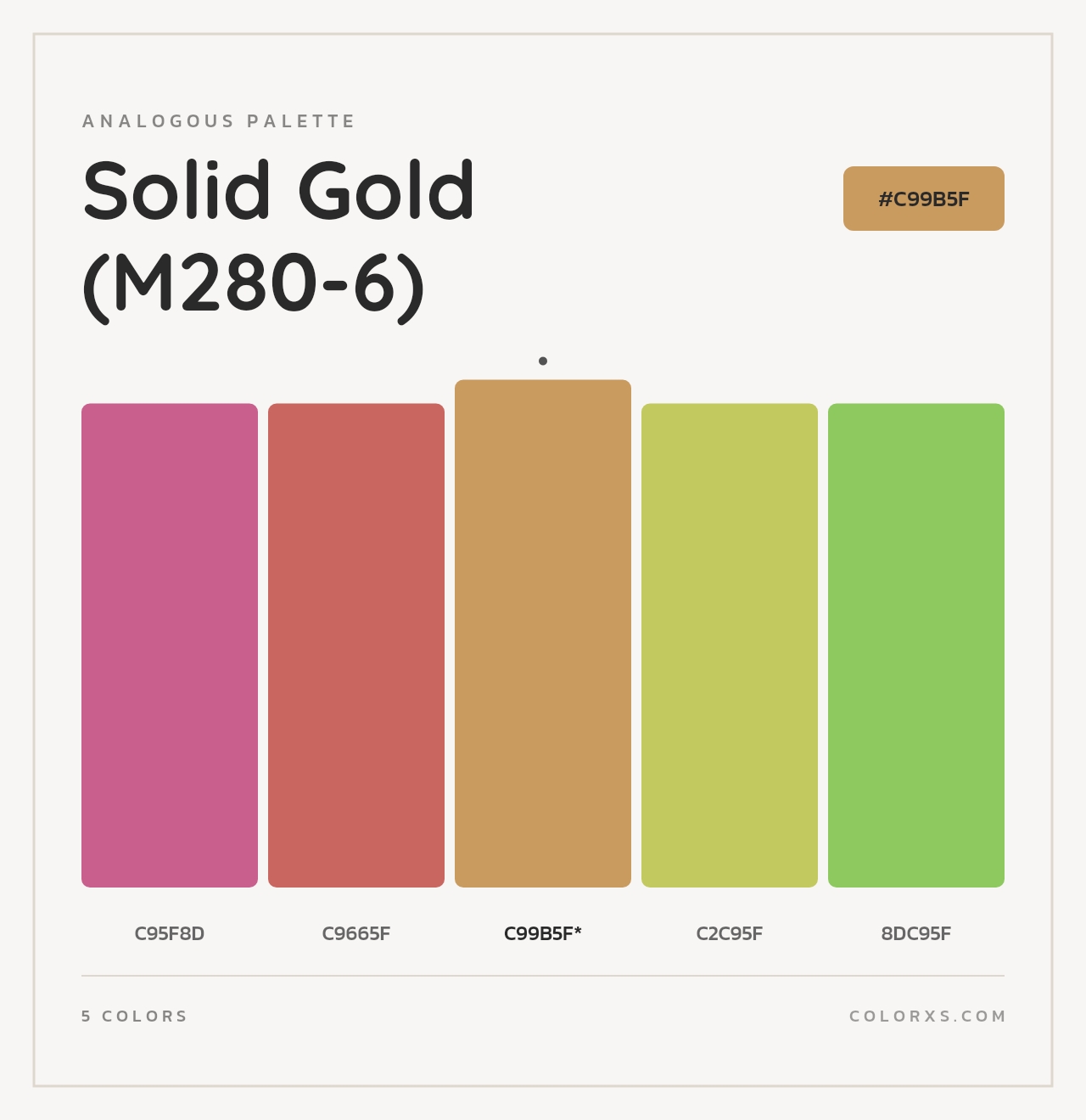 Solid Gold (M280-6) - Analogous Color Palette
