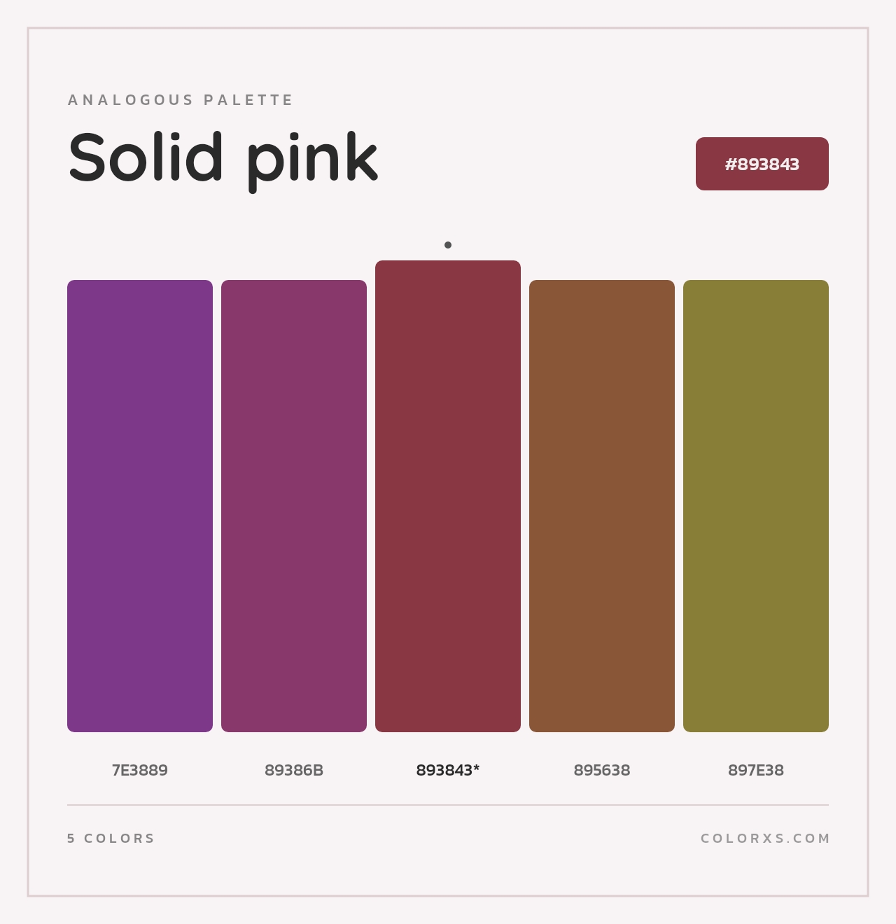 Solid pink - Analogous Color Palette