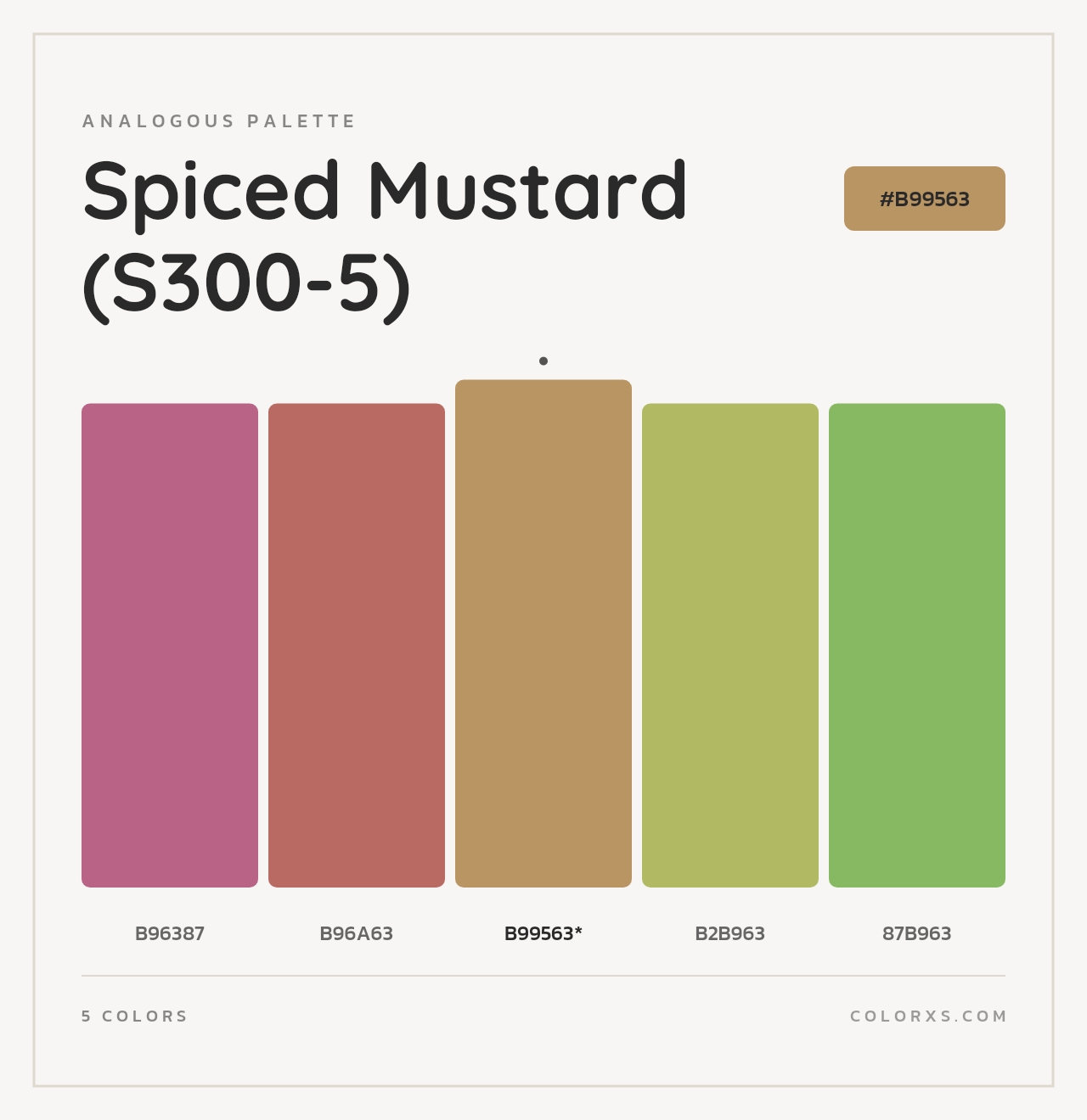 Spiced Mustard (S300-5) - Analogous Color Palette