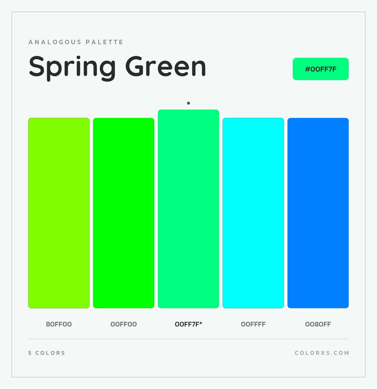 Spring Green - Analogous Color Palette