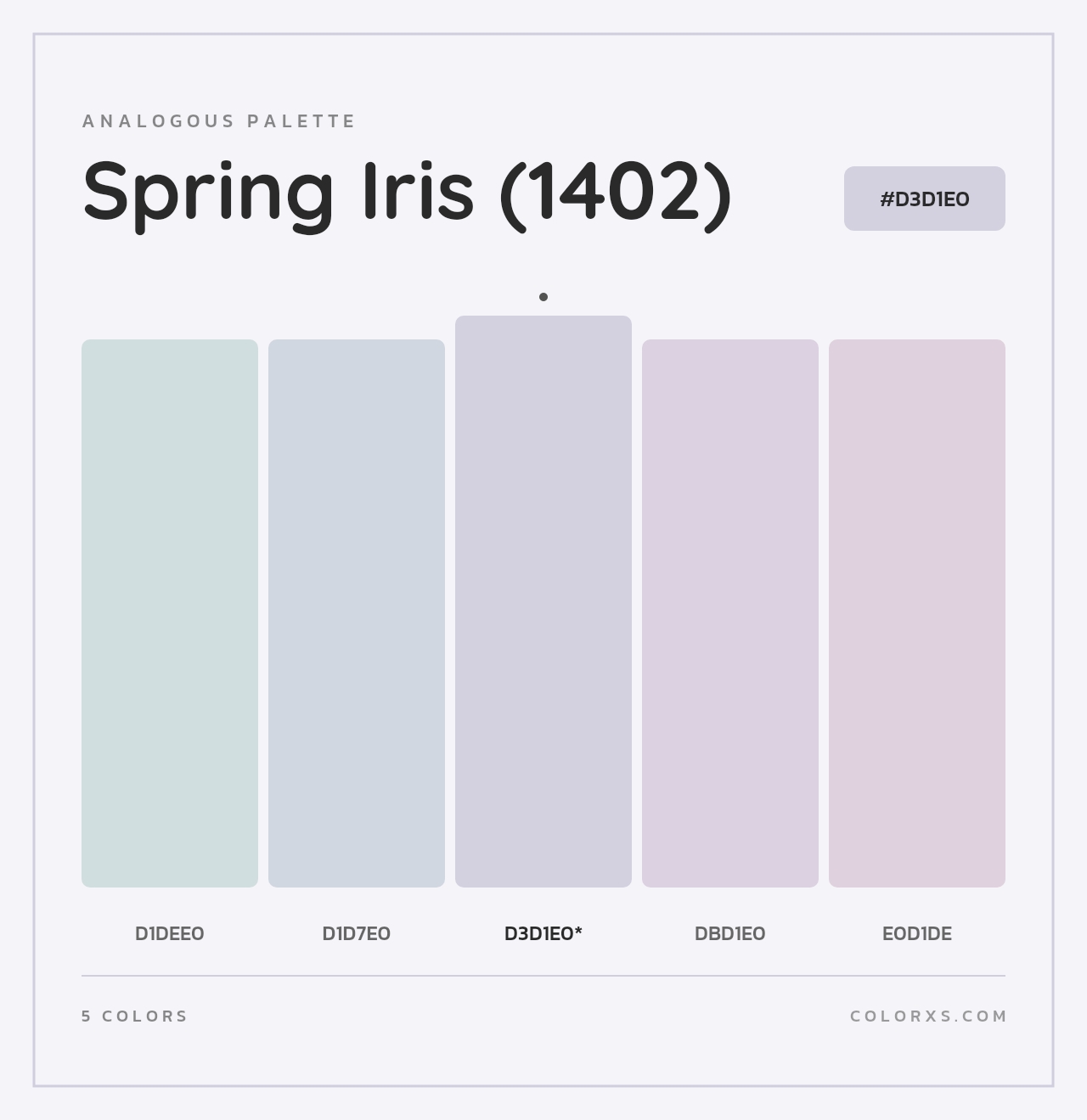 Spring Iris (1402) - Analogous Color Palette