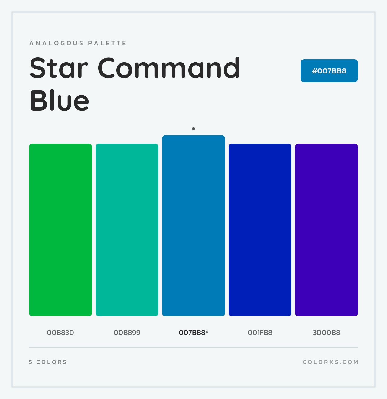 Star Command Blue - Analogous Color Palette