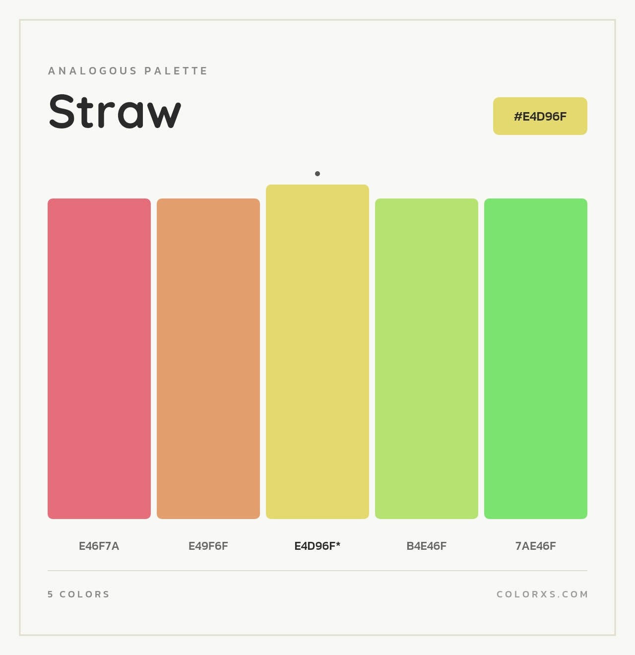 Straw - Analogous Color Palette