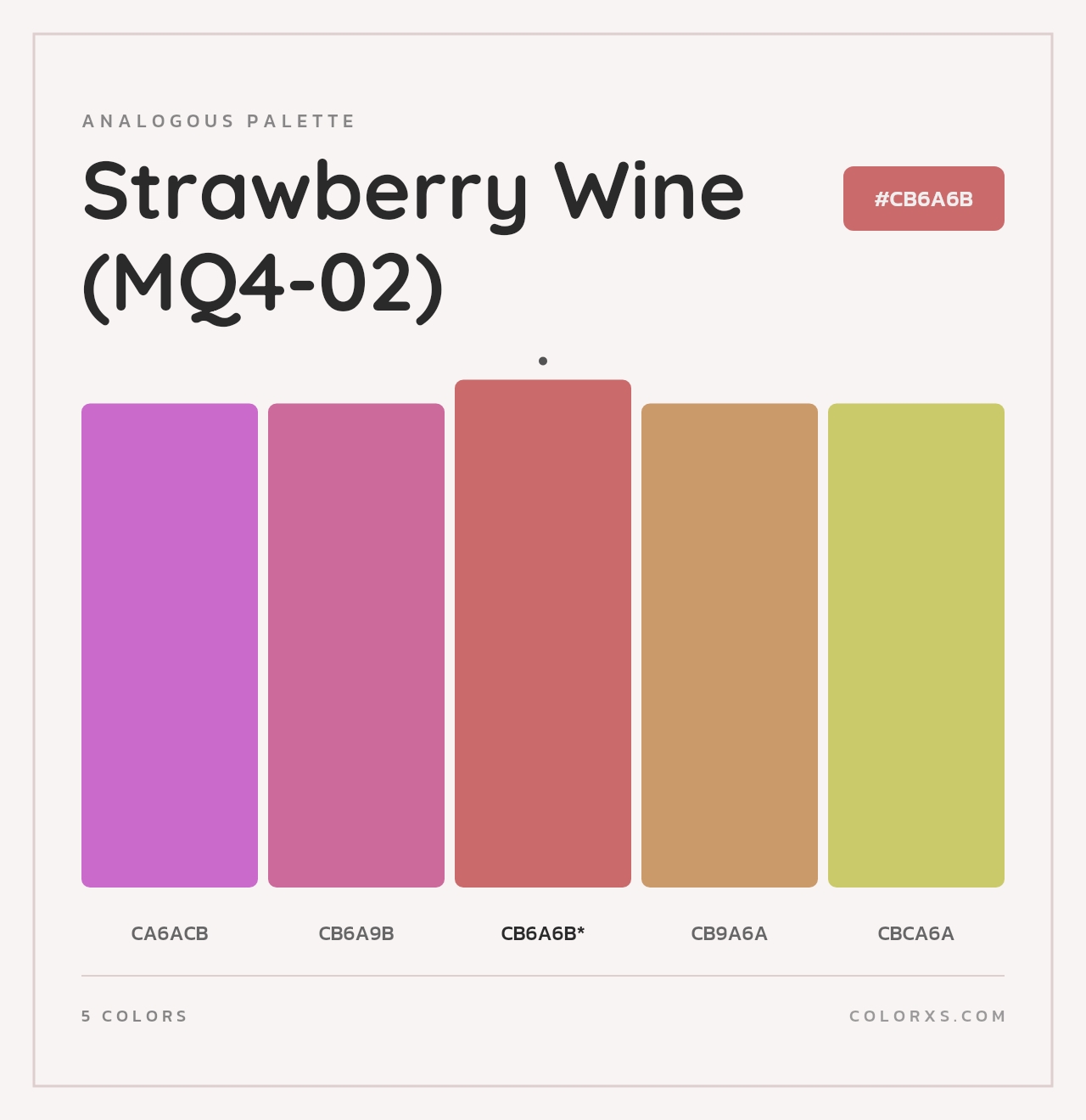 Strawberry Wine (MQ4-02) - Analogous Color Palette