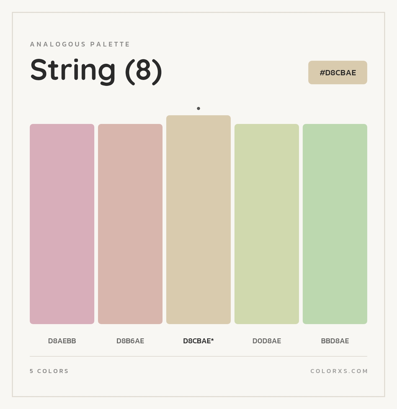 String (8) - Analogous Color Palette