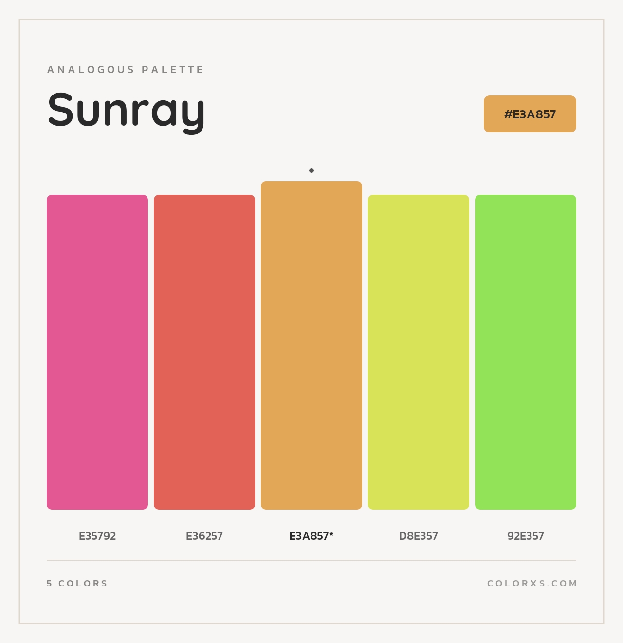 Sunray - Analogous Color Palette