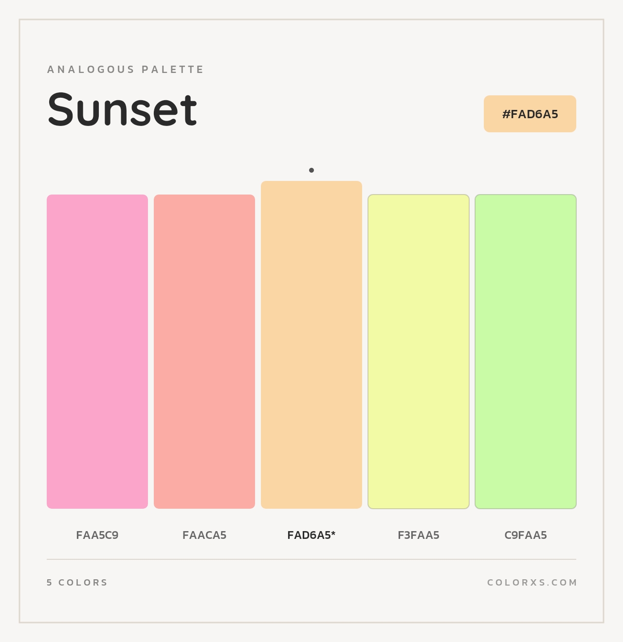 Sunset - Analogous Color Palette