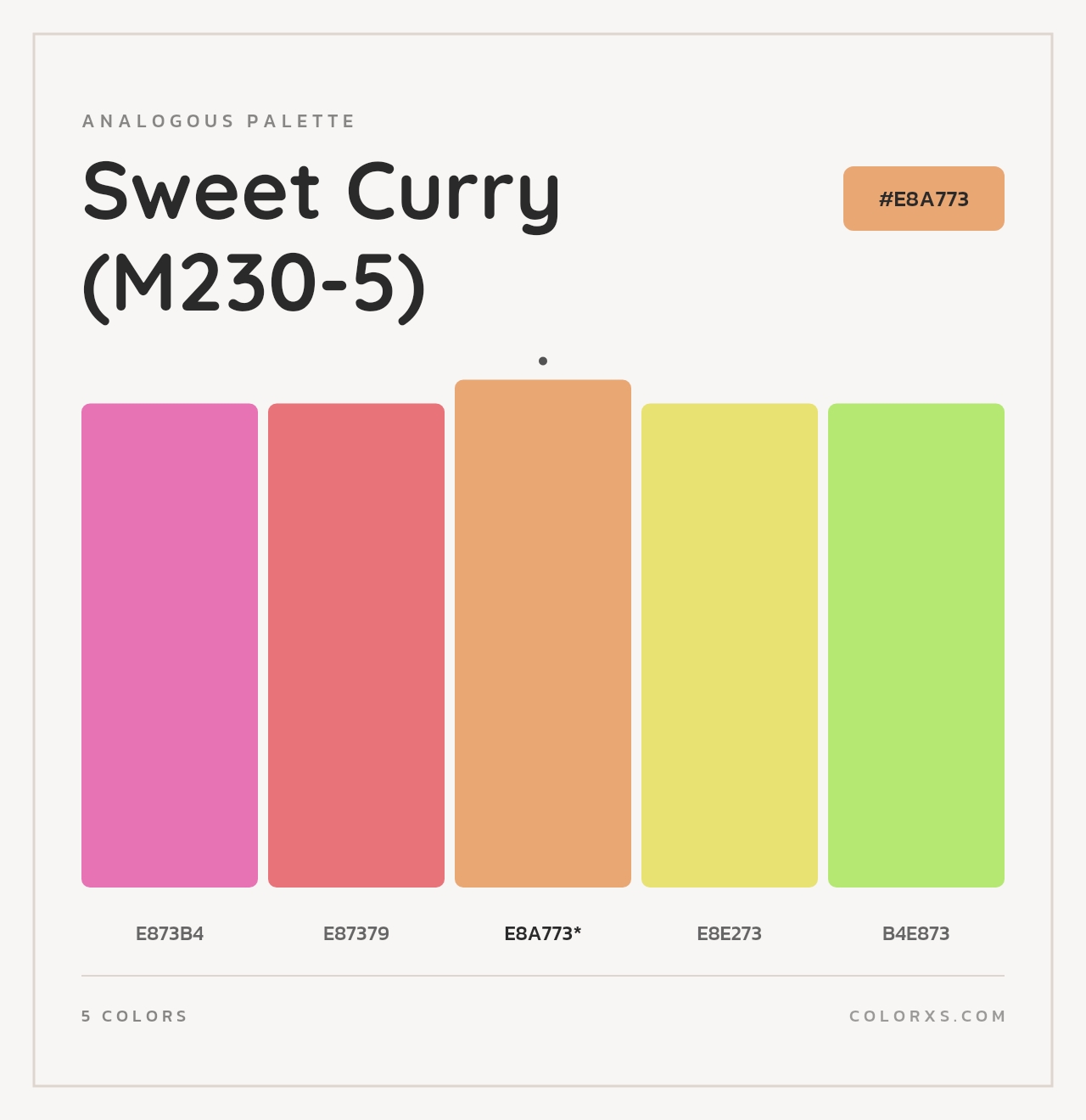 Sweet Curry (M230-5) - Analogous Color Palette