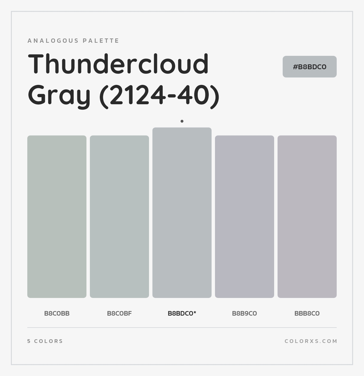 Thundercloud Gray (2124-40) - Analogous Color Palette